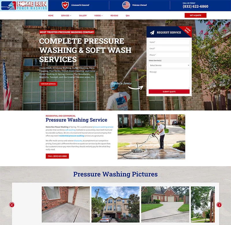 Web Design Portfolio - Burringtons Outdoor Living